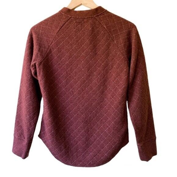 Patagonia Women's Wool Blend Diamond Quilt Henley Burnished Red Size XS - Picture 2 of 10